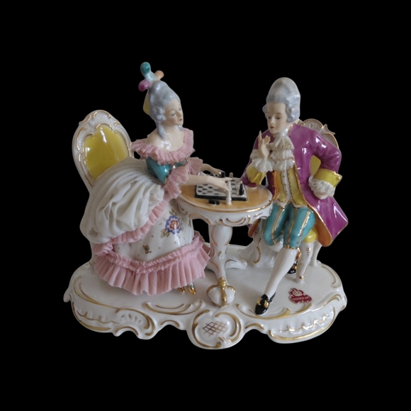 MC 1945-50 ALKA DRESDEN Dec. West Germany Porcelain Victorian Era Couple